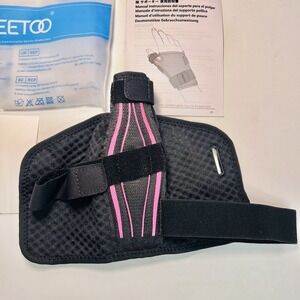 FREETOO Wrist & Thumb Brace Right or Left Hand for Arthritis Pain L/XL Pink